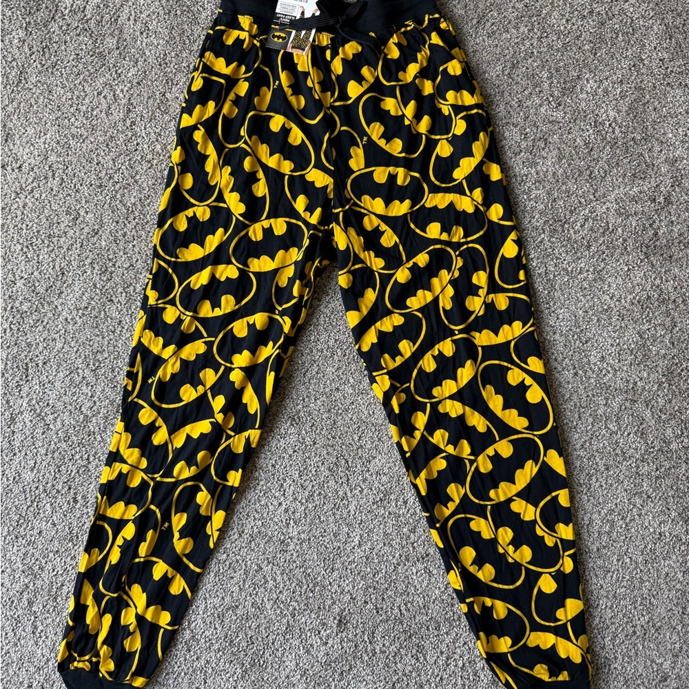 DC Batman Black and Yellow Joggers